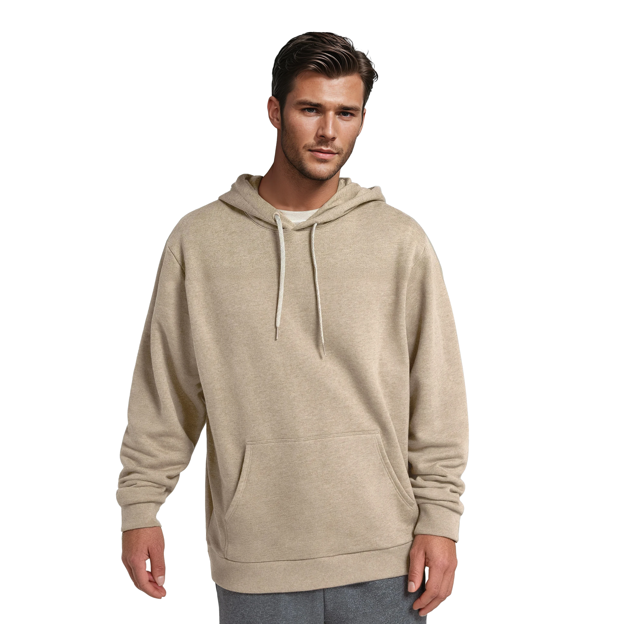 Unisex Merino Blend Hoodie - Rugged Beige