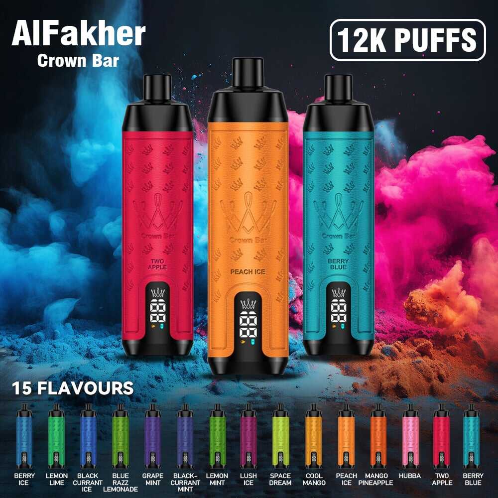 GRAPE MINT🔥AlFAKHER 12000 PUFFS Crown Bar