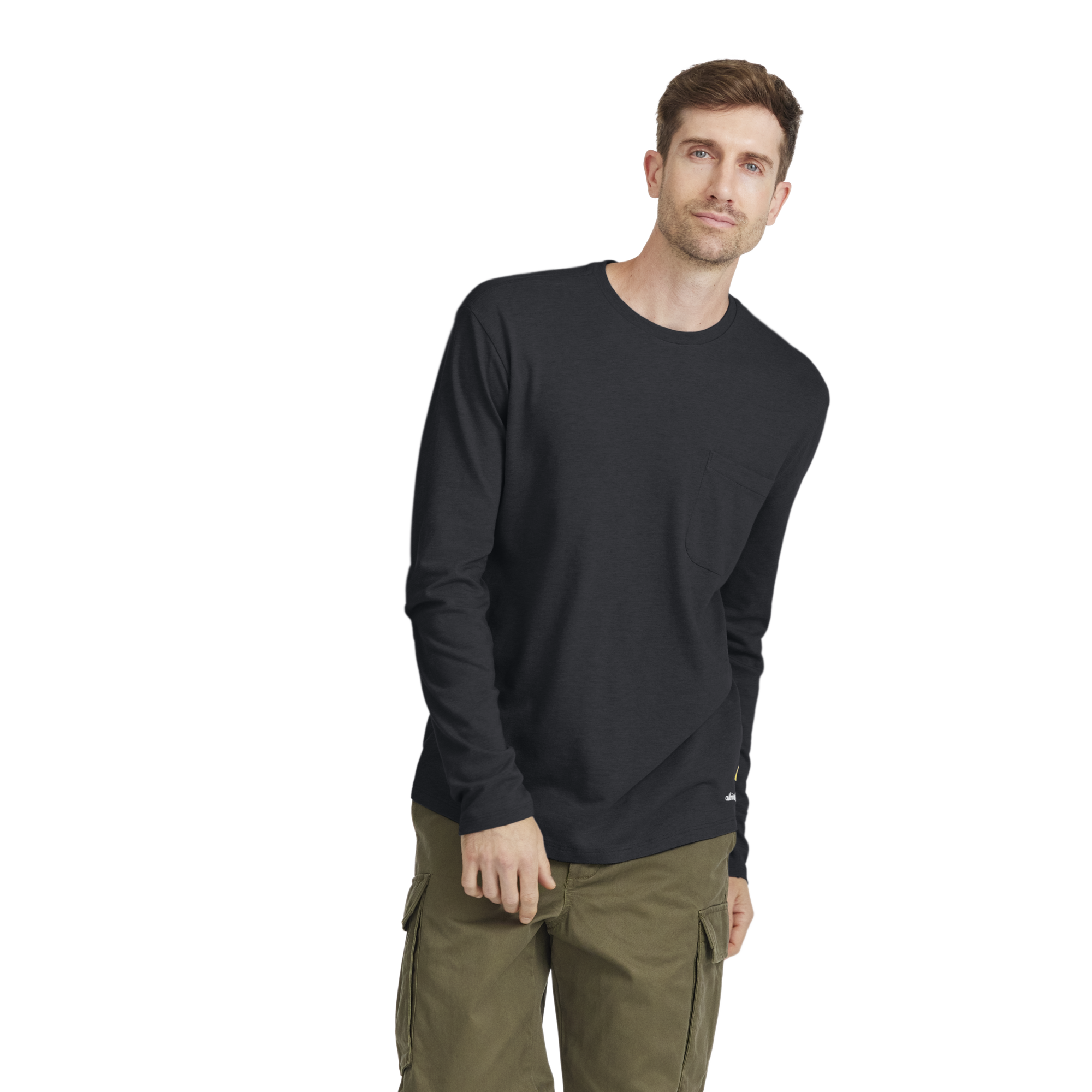 Men's Soft Merino Long Sleeve Tee - True Black - New Edition