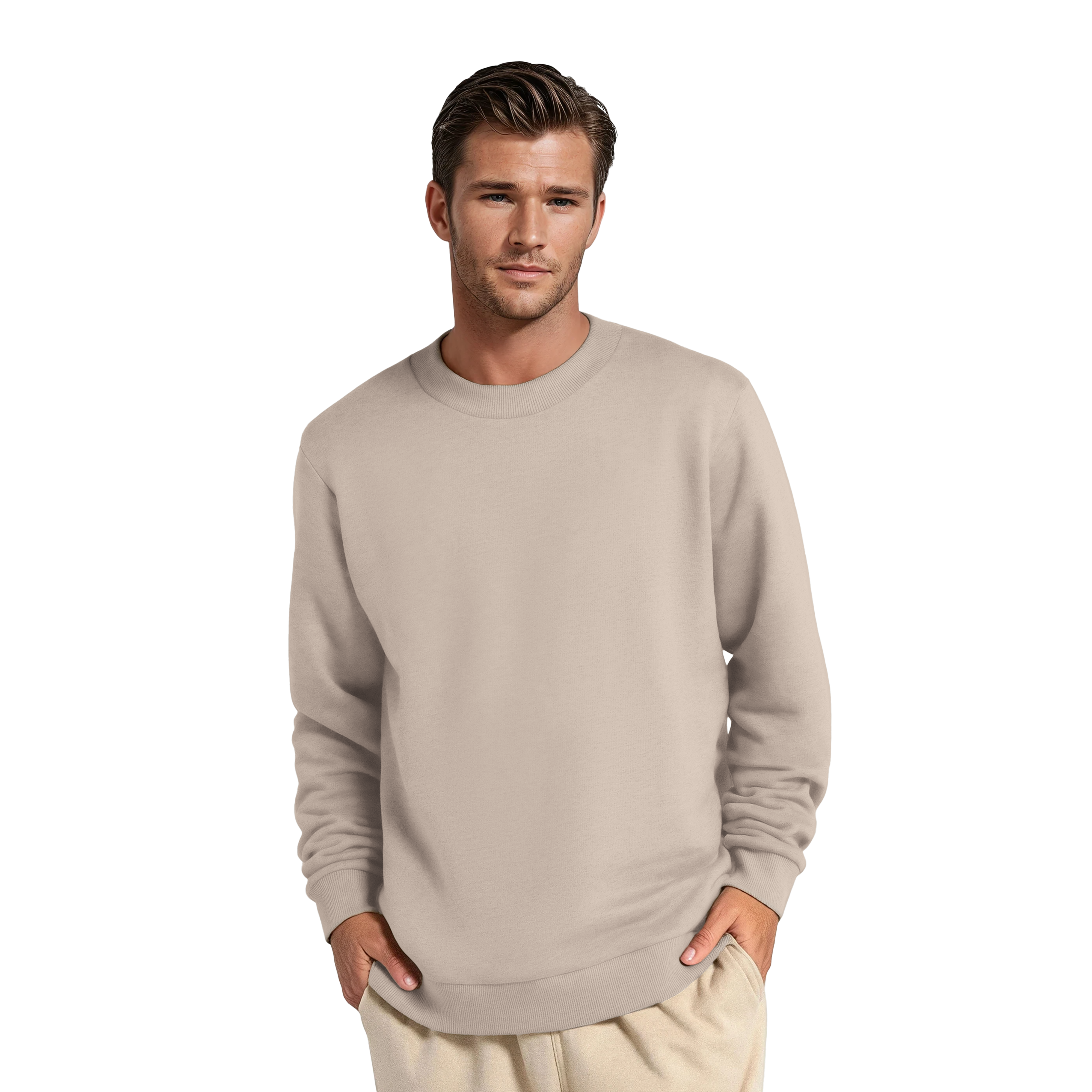 Men's Merino Blend Sweatshirt - Mushroom
